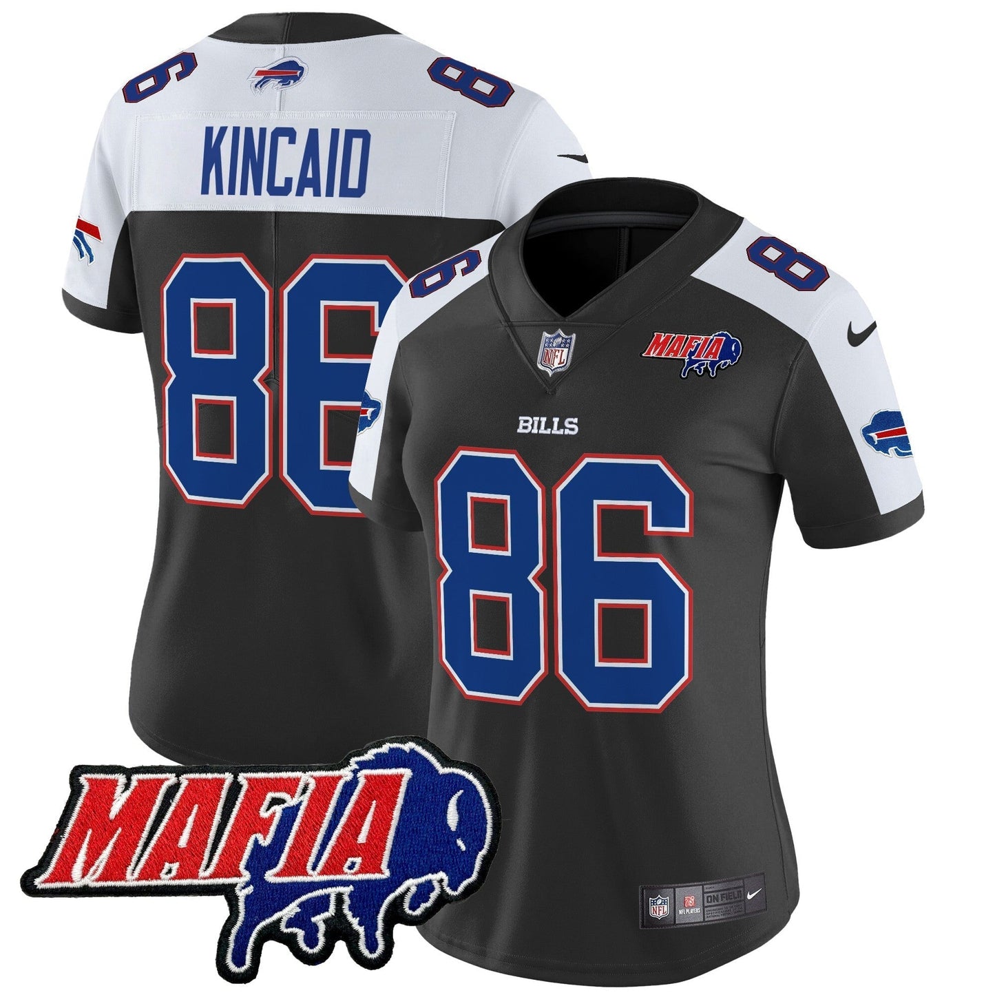 Women's BUF 2024 Bills Mafia Patch Vapor Limited Jersey - All Stitched-DTD