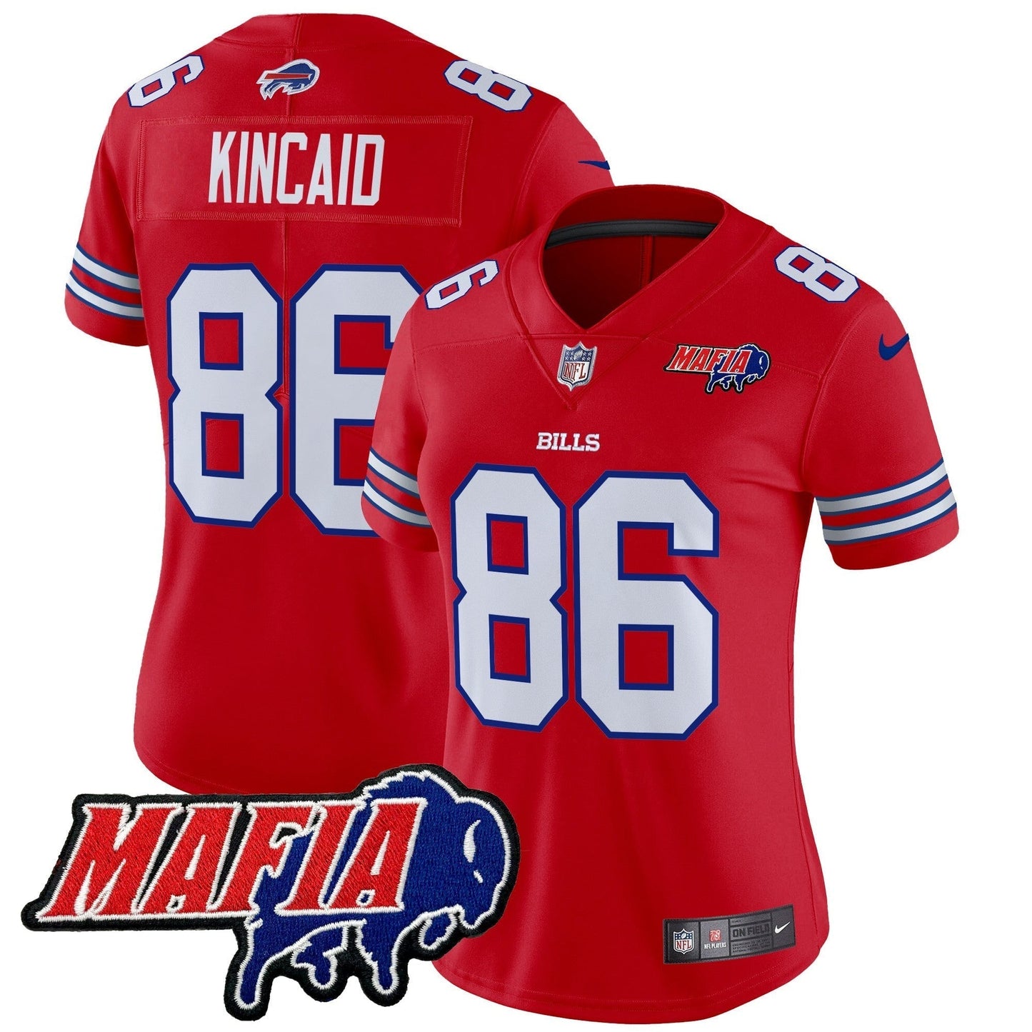 Women's BUF 2024 Bills Mafia Patch Vapor Limited Jersey - All Stitched-DTD