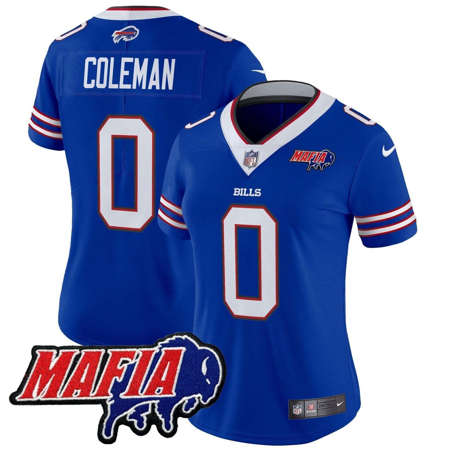 Women's BUF 2024 Bills Mafia Patch Vapor Limited Jersey - All Stitched-DTD