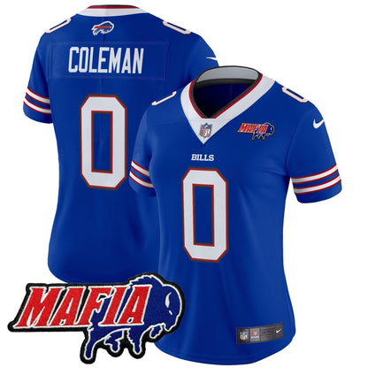 Women's BUF 2024 Bills Mafia Patch Vapor Limited Jersey - All Stitched-DTD