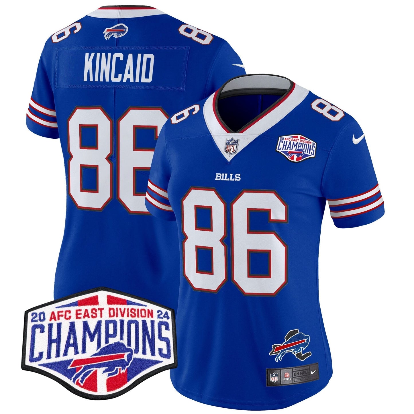 Women's Bills 2024 AFC East Division Champions Vapor Limited Jersey - All Stitched-DTD