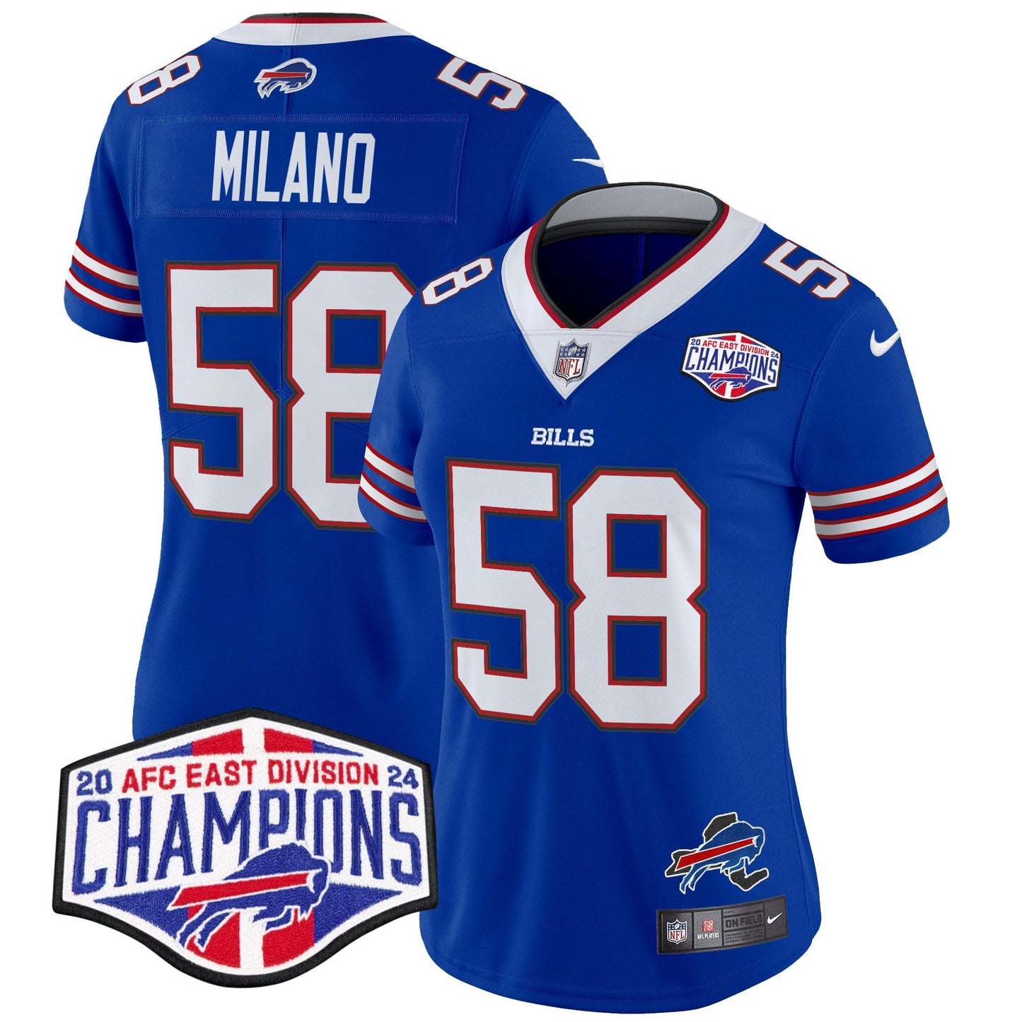 Women's Bills 2024 AFC East Division Champions Vapor Limited Jersey - All Stitched-DTD