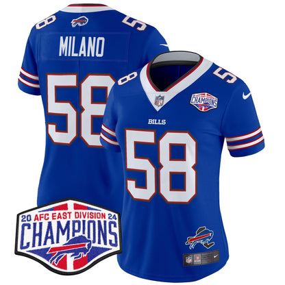Women's Bills 2024 AFC East Division Champions Vapor Limited Jersey - All Stitched-DTD