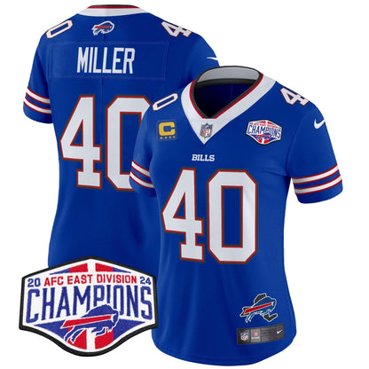 Women's Bills 2024 AFC East Division Champions Vapor Limited Jersey - All Stitched-DTD