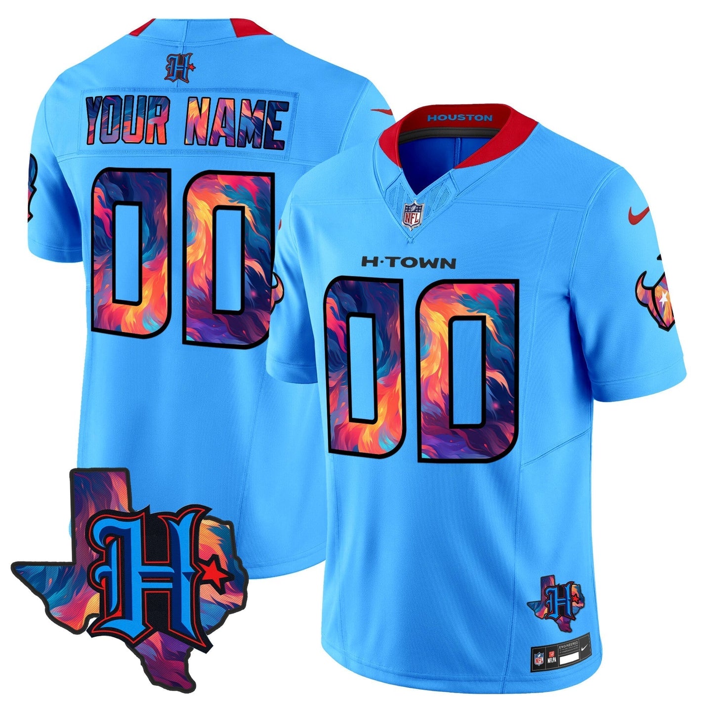 HOU 2024 Special Vapor Limited Custom Jersey - All Stitched-DTD