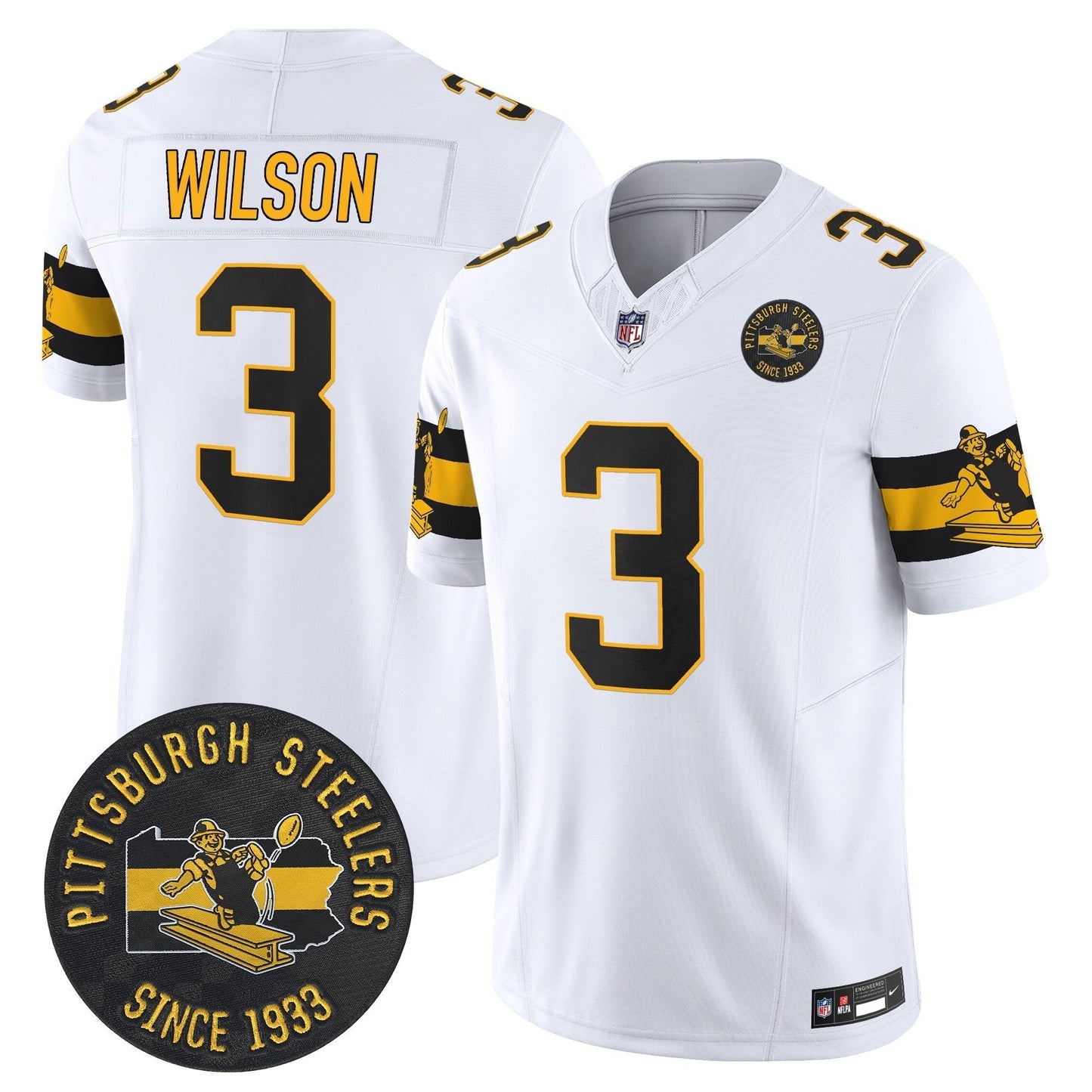 PIT Throwback 1933 Patch Vapor Limited Jersey - All Stitched-DTD