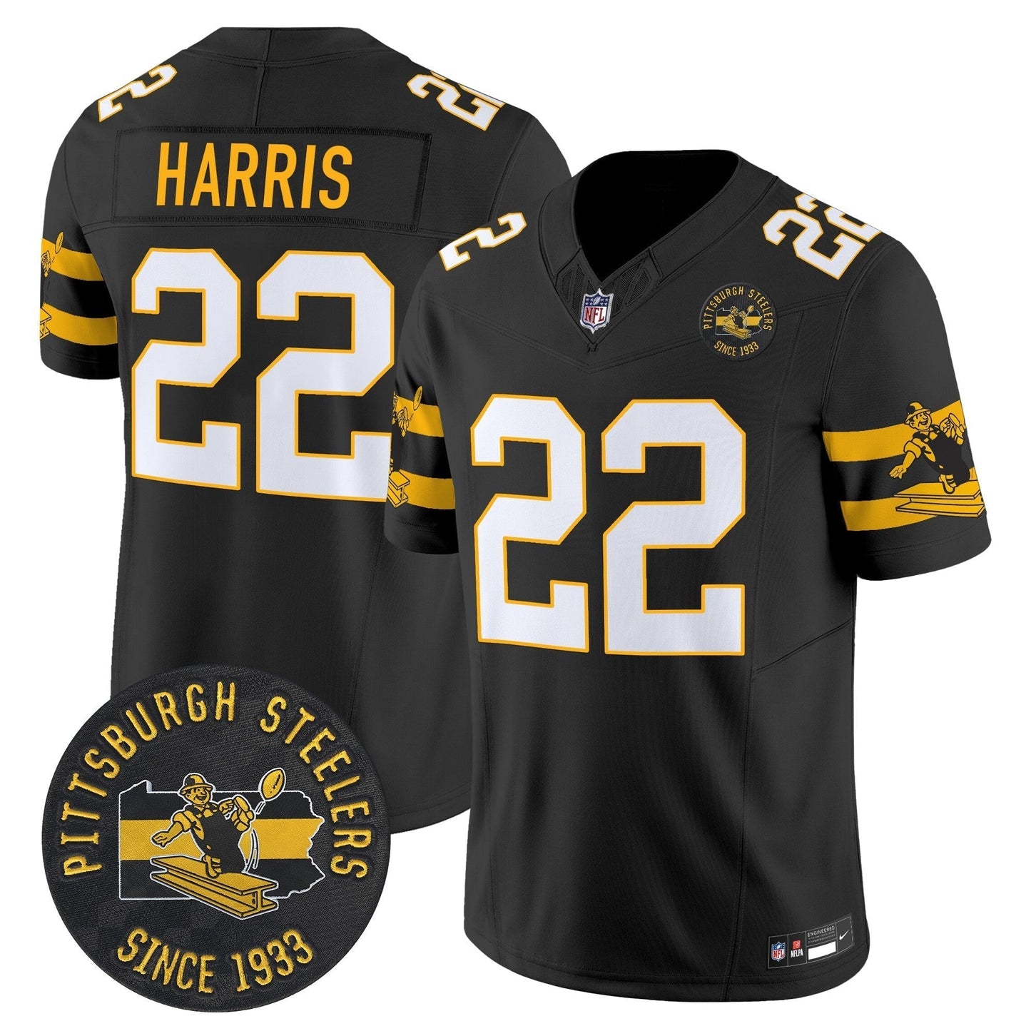 PIT Throwback 1933 Patch Vapor Limited Jersey - All Stitched-DTD