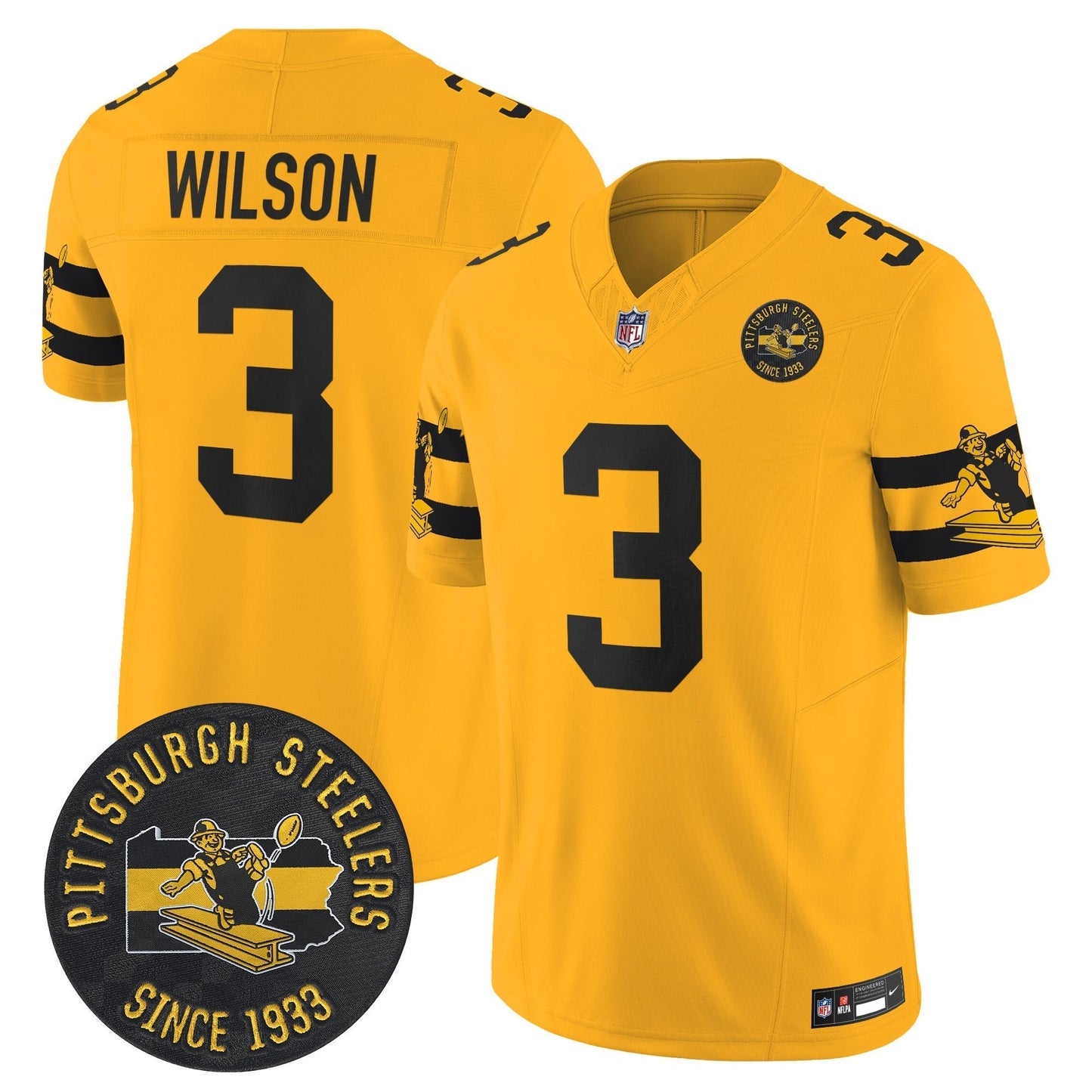 PIT Throwback 1933 Patch Vapor Limited Jersey - All Stitched-DTD
