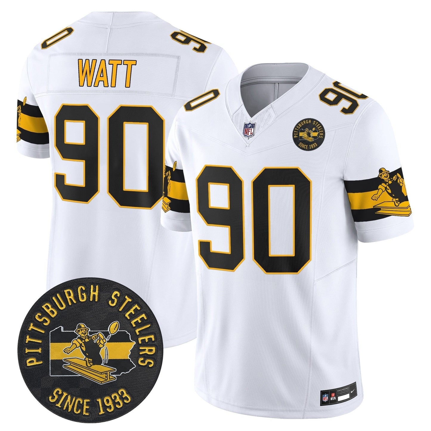 PIT Throwback 1933 Patch Vapor Limited Jersey - All Stitched-DTD