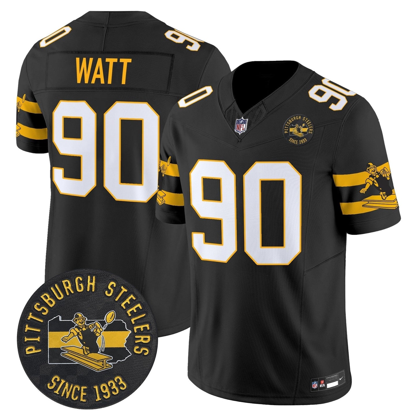 PIT Throwback 1933 Patch Vapor Limited Jersey - All Stitched-DTD