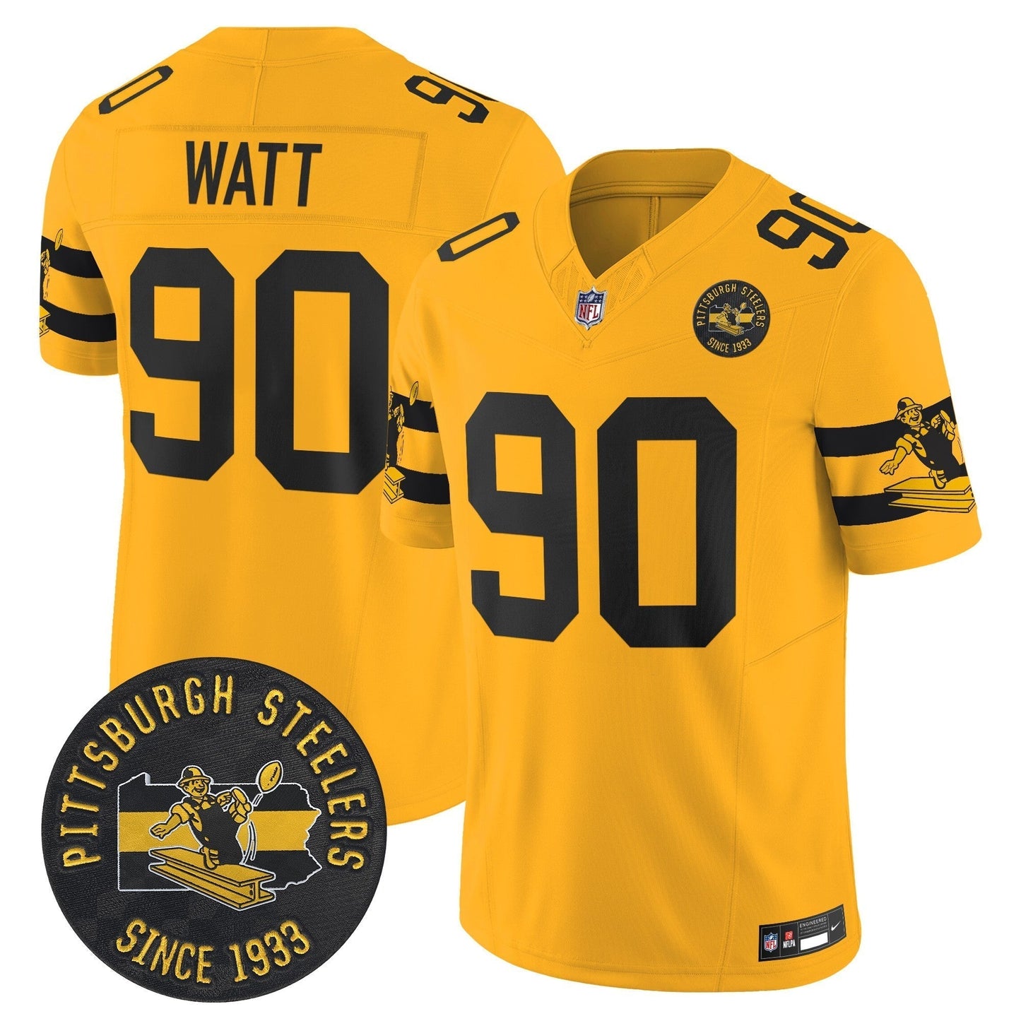 PIT Throwback 1933 Patch Vapor Limited Jersey - All Stitched-DTD