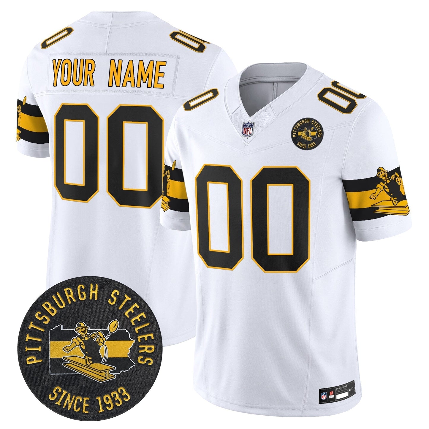 PIT Throwback 1933 Patch Vapor Limited Custom Jersey - All Stitched-DTD