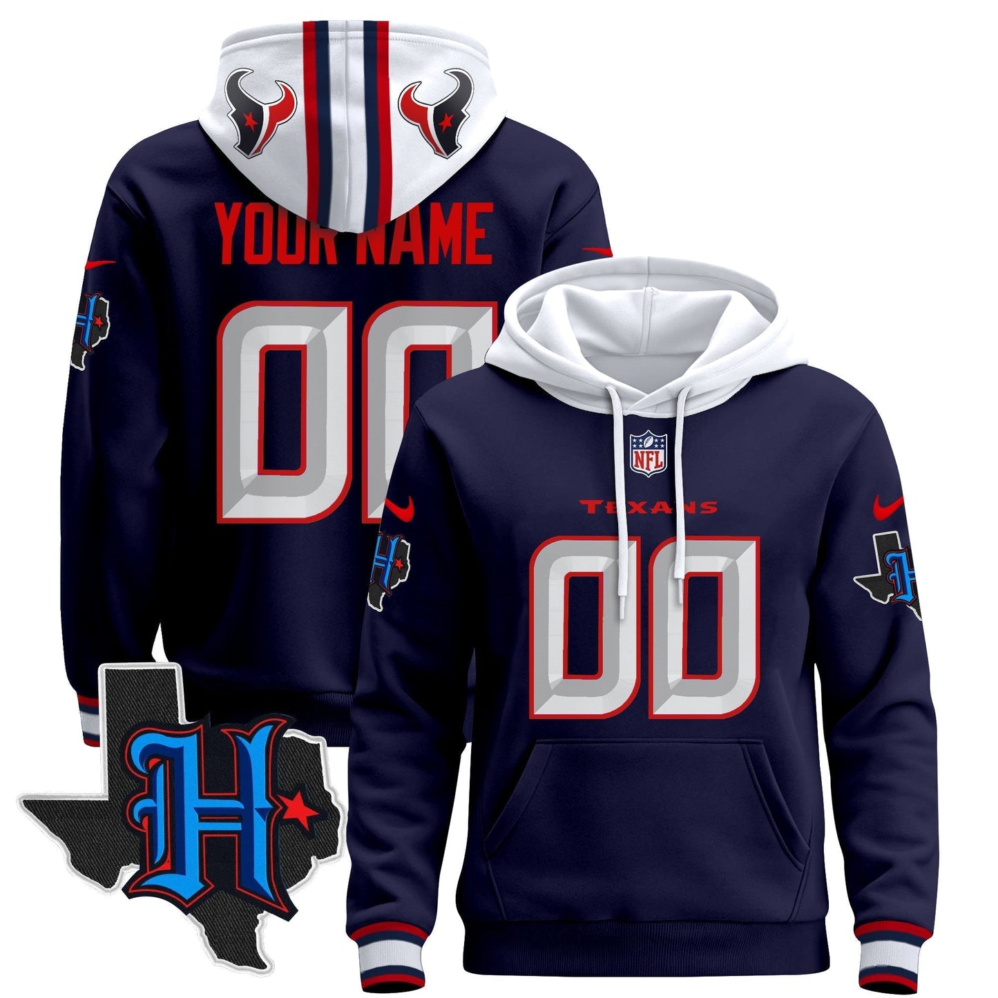 HOU 2024 Custom Pullover Hoodie - All Stitched-DTD