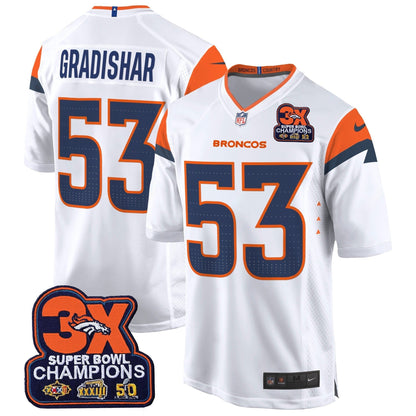 DEN 3-Time Champions Patch Game Jersey - Al Stitched-DTD