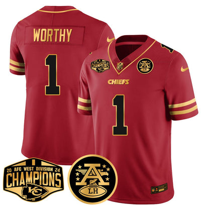 Chiefs 2024 AFC West Champs Jersey - All Stitched-DTD