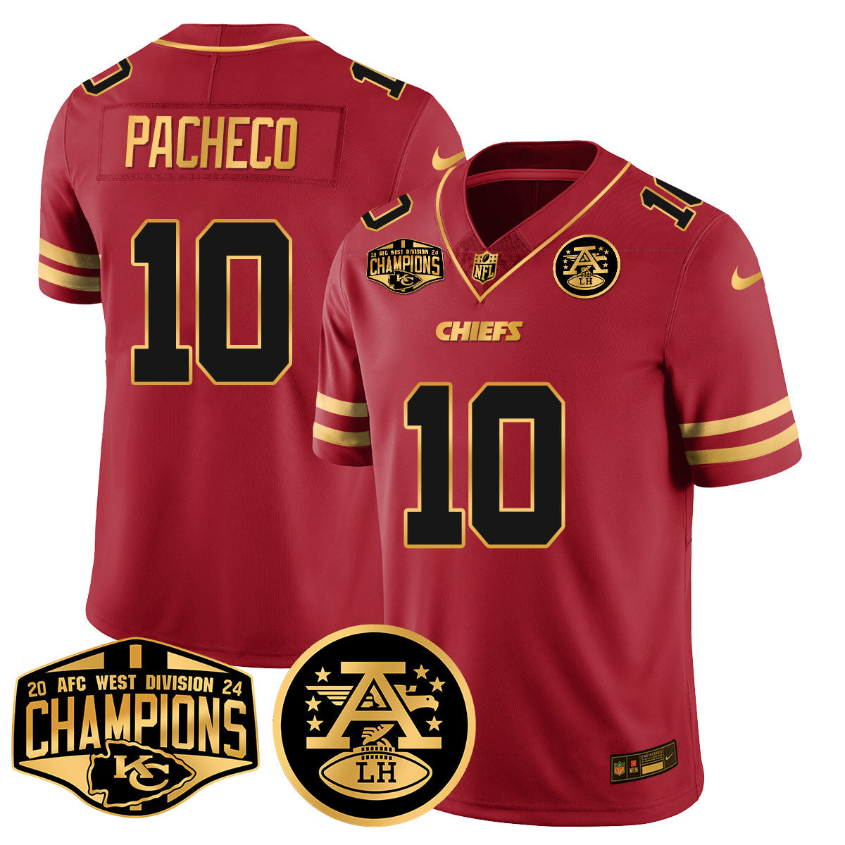 Chiefs 2024 AFC West Champs Jersey - All Stitched-DTD