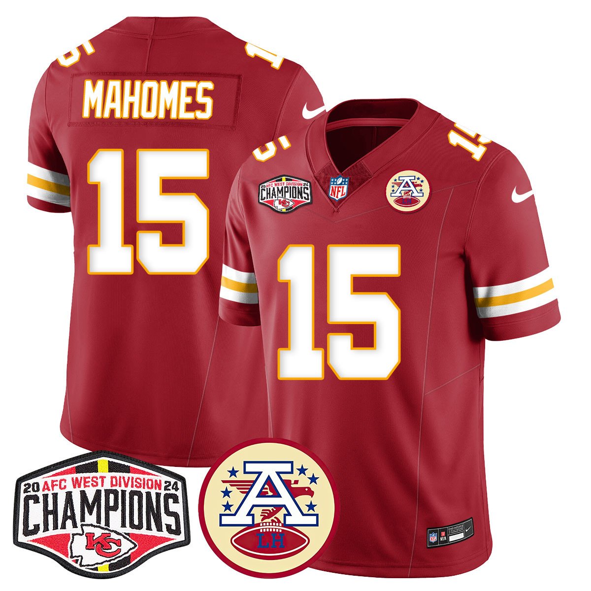 Chiefs 2024 AFC West Champs Jersey - All Stitched-DTD