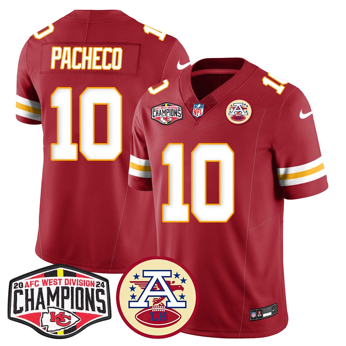 Chiefs 2024 AFC West Champs Jersey - All Stitched-DTD