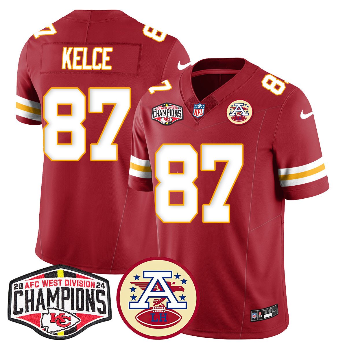 Chiefs 2024 AFC West Champs Jersey - All Stitched-DTD