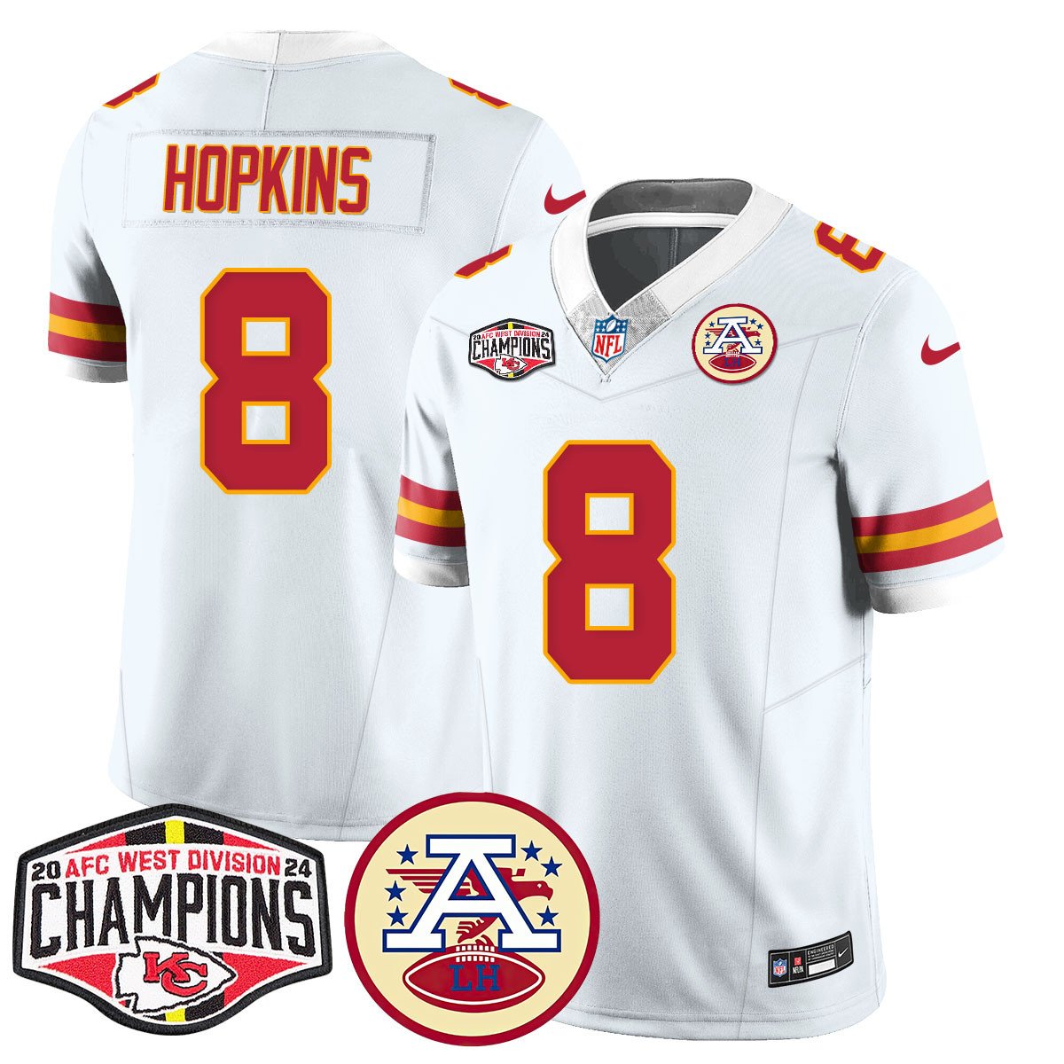 Chiefs 2024 AFC West Champs Jersey - All Stitched-DTD