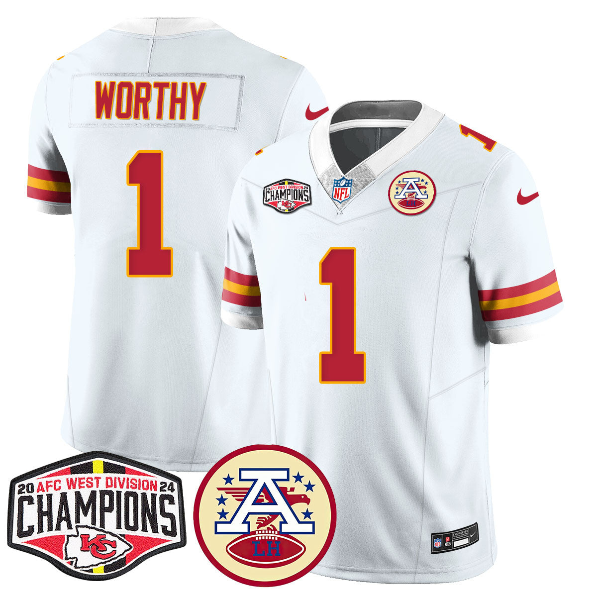 Chiefs 2024 AFC West Champs Jersey - All Stitched-DTD