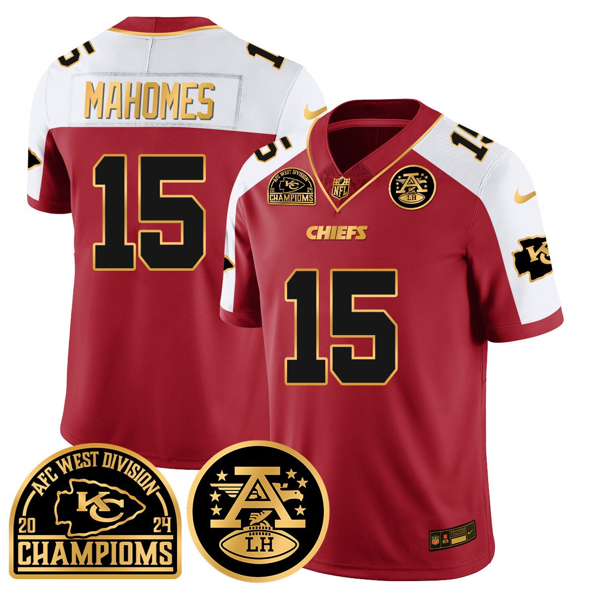 Chiefs 2024 AFC West Champs Jersey - All Stitched-DTD