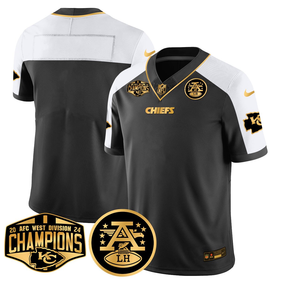 Chiefs 2024 AFC West Champs Jersey - All Stitched-DTD