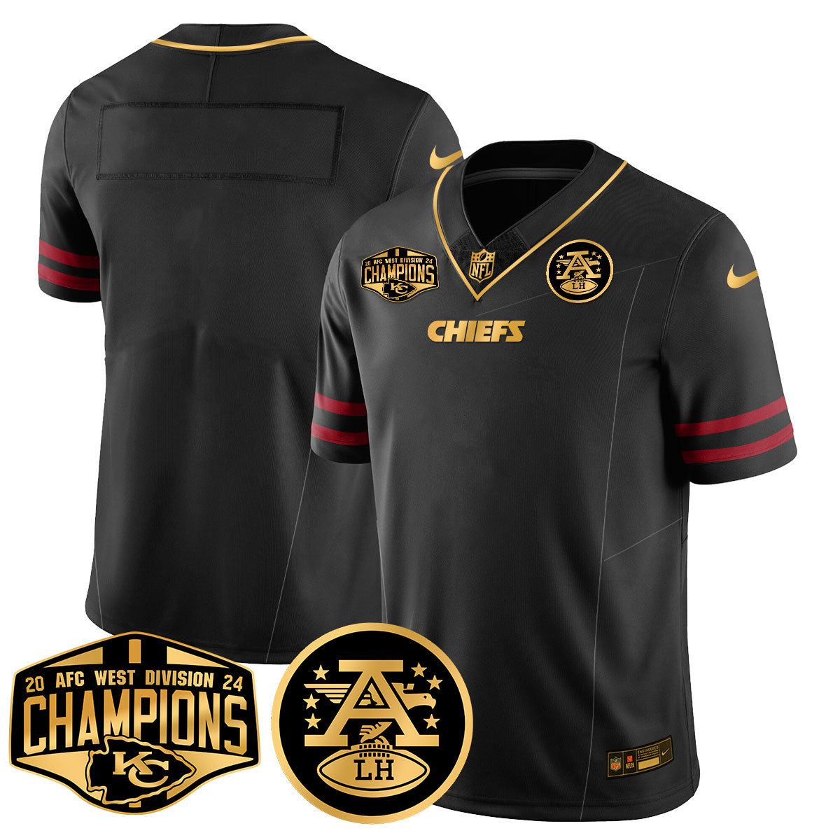 Chiefs 2024 AFC West Champs Jersey - All Stitched-DTD