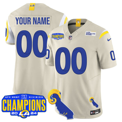 Custom Gender/Name LAR 2024 NFC West Division Champions Jersey - All Stitched-DTD