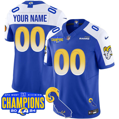 Custom Gender/Name LAR 2024 NFC West Division Champions Jersey - All Stitched-DTD