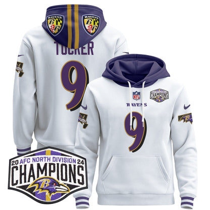 BAL 2024 AFC North Division Champions Patch Pullover Hoodie V2 - All Stitched-DTD