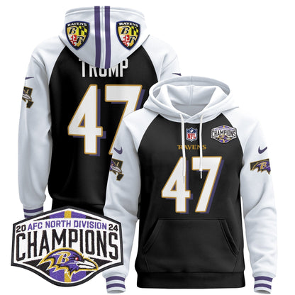BAL 2024 AFC North Division Champions Patch Pullover Hoodie V2 - All Stitched-DTD