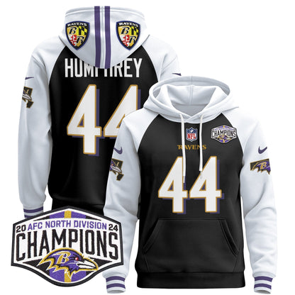 BAL 2024 AFC North Division Champions Patch Pullover Hoodie V2 - All Stitched-DTD
