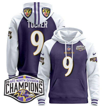 BAL 2024 AFC North Division Champions Patch Pullover Hoodie V2 - All Stitched-DTD
