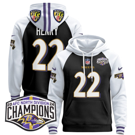 BAL 2024 AFC North Division Champions Patch Pullover Hoodie V2 - All Stitched-DTD