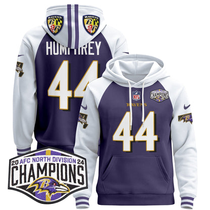 BAL 2024 AFC North Division Champions Patch Pullover Hoodie V2 - All Stitched-DTD