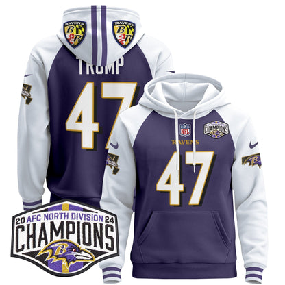 BAL 2024 AFC North Division Champions Patch Pullover Hoodie V2 - All Stitched-DTD