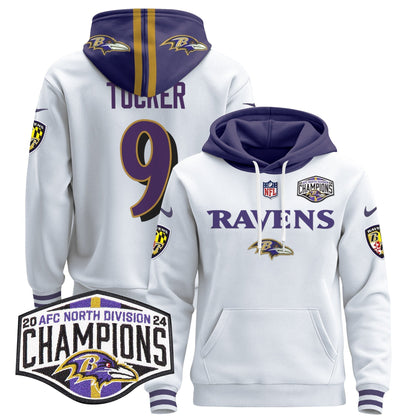 BAL 2024 AFC North Division Champions Patch Pullover Hoodie - All Stitched-DTD