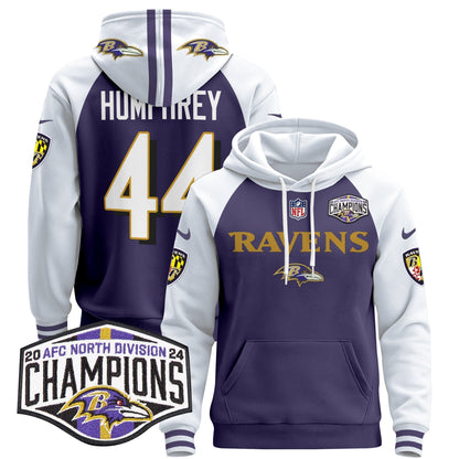 BAL 2024 AFC North Division Champions Patch Pullover Hoodie - All Stitched-DTD