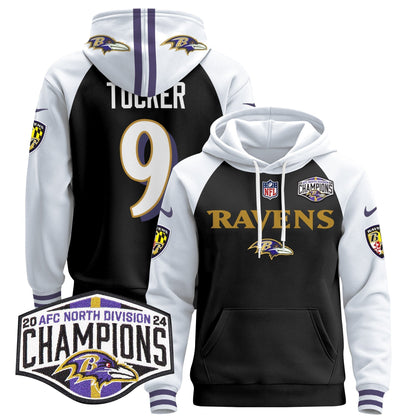 BAL 2024 AFC North Division Champions Patch Pullover Hoodie - All Stitched-DTD