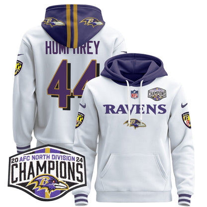 BAL 2024 AFC North Division Champions Patch Pullover Hoodie - All Stitched-DTD
