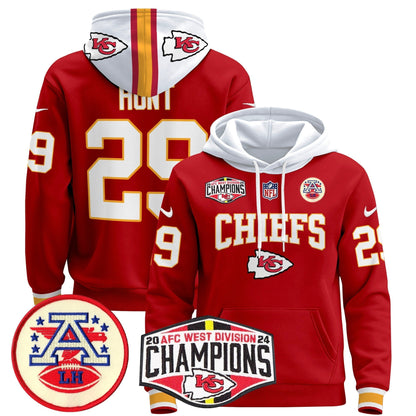 KC 2024 AFC West Division Champions Pullover Hoodie - All Stitched-DTD