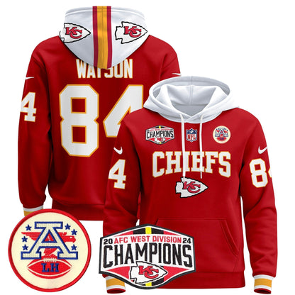KC 2024 AFC West Division Champions Pullover Hoodie - All Stitched-DTD