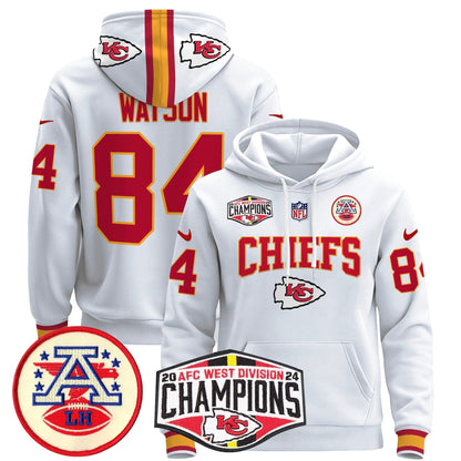 KC 2024 AFC West Division Champions Pullover Hoodie - All Stitched-DTD