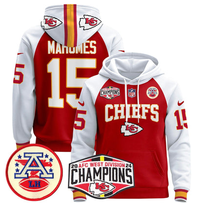 KC 2024 AFC West Division Champions Pullover Hoodie - All Stitched-DTD
