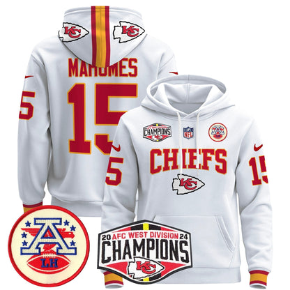 KC 2024 AFC West Division Champions Pullover Hoodie - All Stitched-DTD