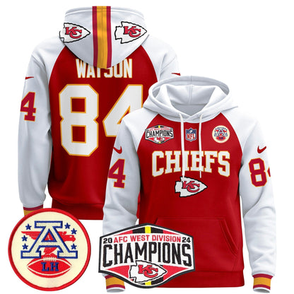 KC 2024 AFC West Division Champions Pullover Hoodie - All Stitched-DTD