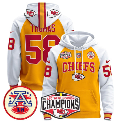 KC 2024 AFC West Division Champions Pullover Hoodie - All Stitched-DTD