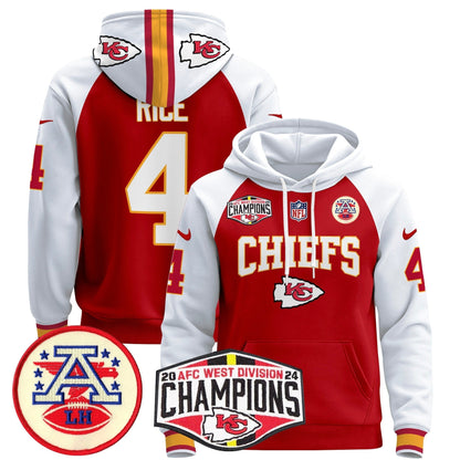 KC 2024 AFC West Division Champions Pullover Hoodie - All Stitched-DTD