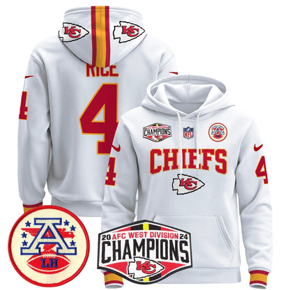 KC 2024 AFC West Division Champions Pullover Hoodie - All Stitched-DTD